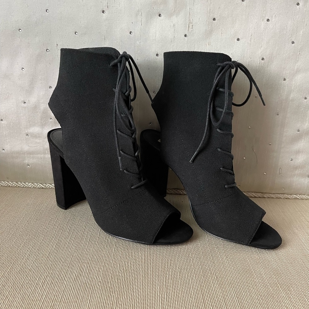 Steve Madden Open-Toe Block Tie Heels - image 4